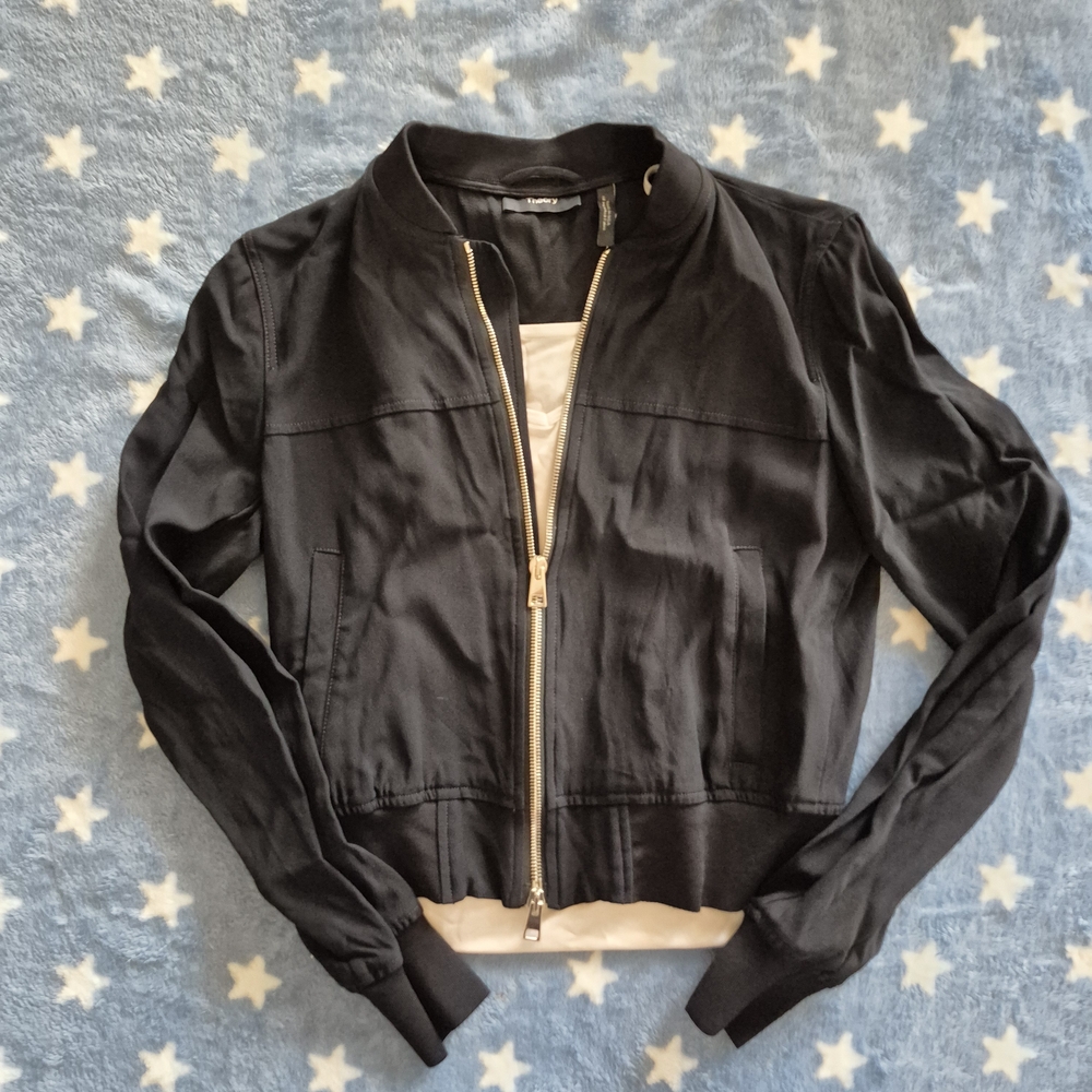 Theory Women's Black Bomber Jacket